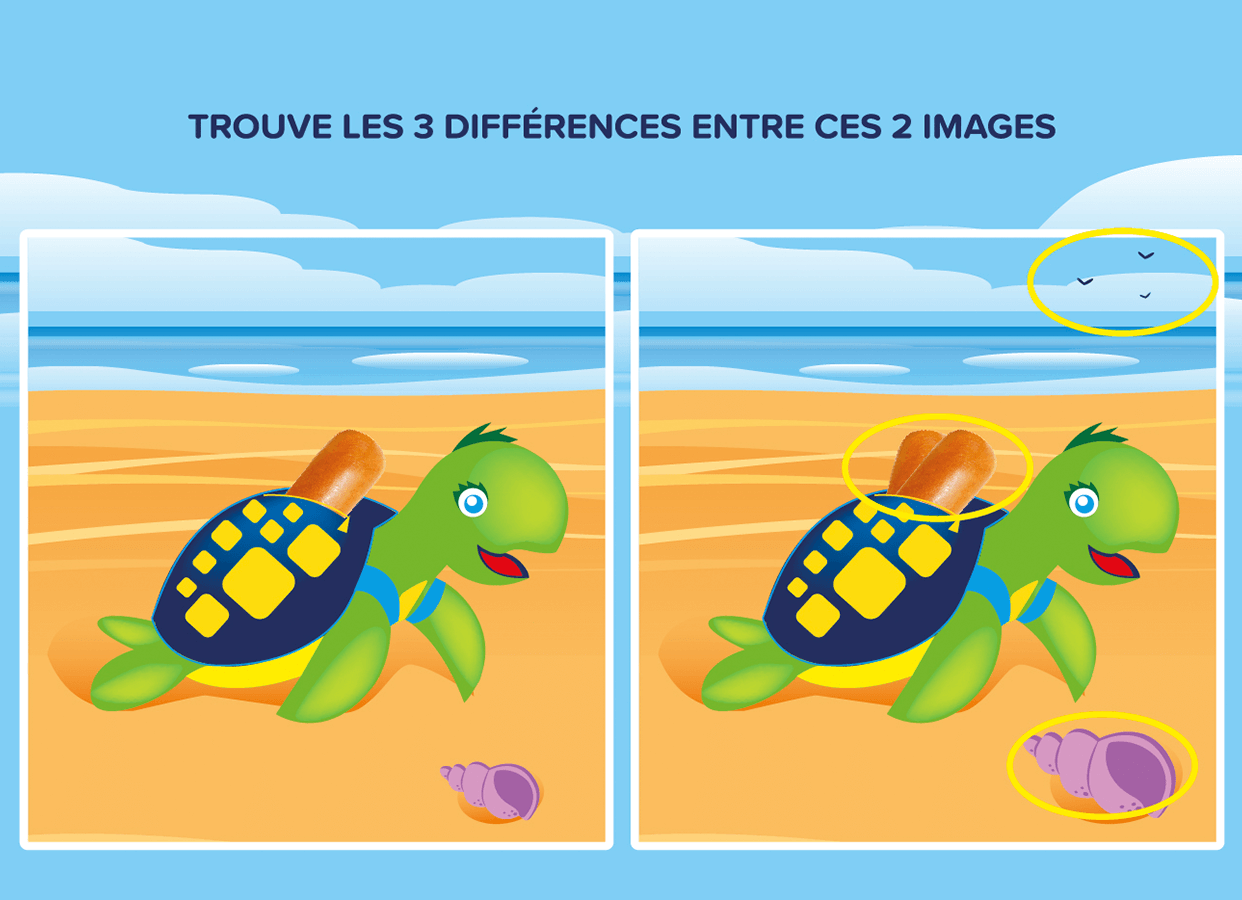 Solution du jeu « Les différences »