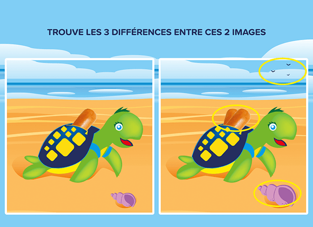 Solution du jeu « Les différences »